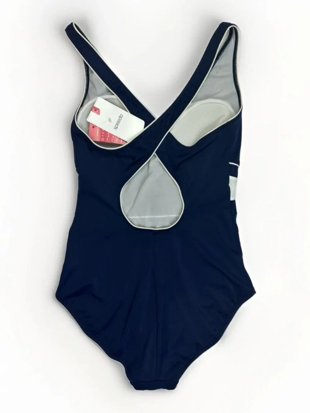 NWT Speedo PowerFlex Ultraback One Piece Swimsuit Size 14 Colorblock 75466